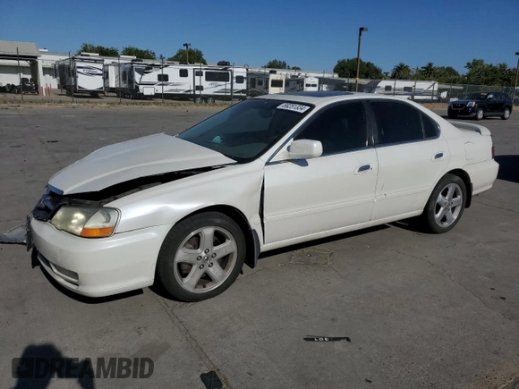 2003 Acura TL Type S w/Navigation System with VIN 19UUA56963A030329, listed as a Copart auction lot 58251334 with 180,159 mi miles and Salvage Title. Bid and sale history available at carsss.com. Image 1.