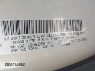 2017 Chrysler Pacifica Touring with VIN 2C4RC1DG6HR633826, listed as a IAAI auction lot 42170041 with 143,481 mi miles and . Bid and sale history available at DreamBid. Image 9.