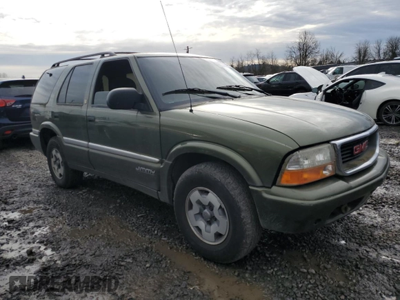 2001 GMC Jimmy SLE with VIN 1GKDT13W912219905, listed as a Copart auction lot 45172185 with 0 mi miles and Salvage Title. Bid and sale history available at carsss.com. Image 4.