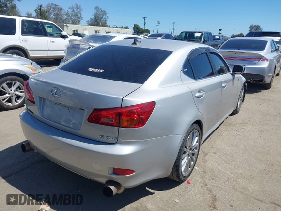 2008 Lexus IS 350 with VIN JTHBE262085017585, listed as a IAAI auction lot 42191579 with 118,931 mi miles and . Bid and sale history available at DreamBid. Image 4.