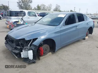 2022 Infiniti Q50 Red Sport 400 with VIN JN1FV7DP3NM370129, listed as a IAAI auction lot 42117906 with 58,607 mi miles and . Bid and sale history available at DreamBid. Image 23.