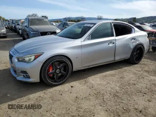 2014 Infiniti Q50 Premium with VIN JN1BV7AP6EM673747, listed as a Copart auction lot 50327265 with 136,288 mi miles and Salvage Title. Bid and sale history available at carsss.com. Image 1.