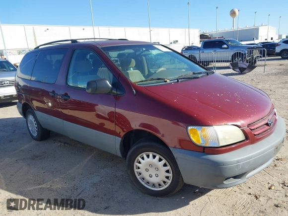 2002 Toyota Sienna CE with VIN 4T3ZF19C62U450159, listed as a IAAI auction lot 41222098 with 251,767 mi miles. Bid and sale history available at carsss.com. Image 1.