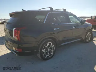 2022 Hyundai Palisade Calligraphy with VIN KM8R74HE0NU389471, listed as a Copart auction lot 46747995 with 51,704 mi miles and Salvage Title. Bid and sale history available at carsss.com. Image 3.