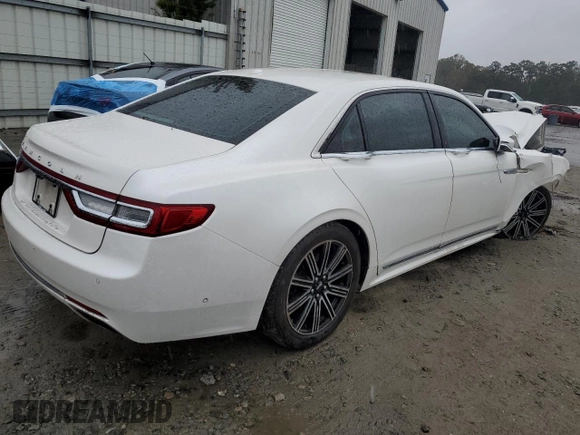 2017 Lincoln Continental Reserve with VIN 1LN6L9RP0H5628138, listed as a Copart auction lot 84345894 with 108,183 mi miles and Salvage Title. Bid and sale history available at carsss.com. Image 3.