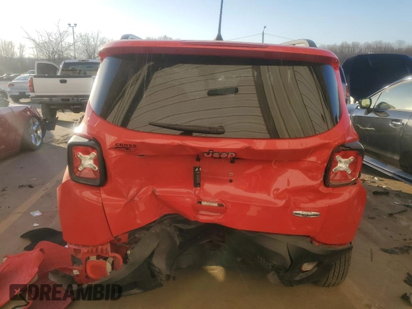 2018 Jeep Renegade Latitude with VIN ZACCJABB8JPG67201, listed as a Copart auction lot 48498875 with 0 mi miles and Salvage Title. Bid and sale history available at carsss.com. Image 6.