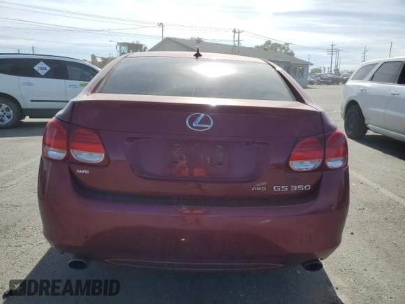 2011 Lexus GS 350 with VIN JTHCE1KS5B0030549, listed as a Copart auction lot 72470734 with 0 mi miles and Salvage Title. Bid and sale history available at carsss.com. Image 6.