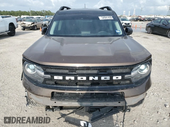 2022 Ford Bronco Sport Outer Banks with VIN 3FMCR9C65NRD59788, listed as a Copart auction lot 54941435 with 59,184 mi miles and Salvage title. Bid and sale history available at DreamBid. Image 5.