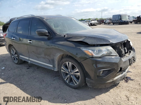 2020 Nissan Pathfinder Platinum with VIN 5N1DR2DM8LC593296, listed as a Copart auction lot 53353255 with 92,232 mi miles and Salvage title. Bid and sale history available at DreamBid. Image 4.