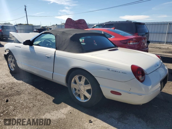 2002 Ford Thunderbird Hardtop Premium with VIN 1FAHP60A22Y129085, listed as a Copart auction lot 76359874 with Not Provided miles and Non Repairable. Bid and sale history available at DreamBid. Image 2.
