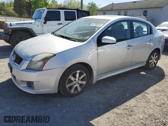 2012 Nissan Sentra S with VIN 3N1AB6AP7CL773829, listed as a Copart auction lot 54750015 with 155,539 mi miles and Clean Title. Bid and sale history available at DreamBid. Image 1.