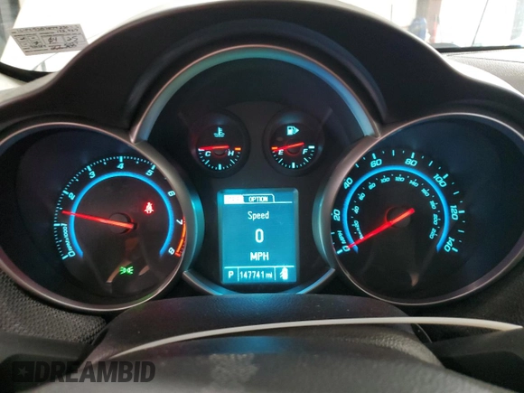 2014 Chevrolet Cruze 1LT with VIN 1G1PC5SB7E7423053, listed as a Copart auction lot 53845415 with 147,741 mi miles and Salvage Title. Bid and sale history available at carsss.com. Image 9.