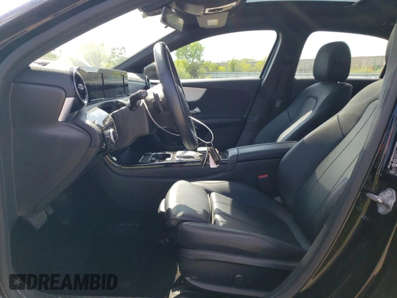 2019 Mercedes-Benz A 220 with VIN WDD3G4FB4KW021352, listed as a Copart auction lot 57049025 with 28,545 mi miles and Salvage title. Bid and sale history available at DreamBid. Image 7.