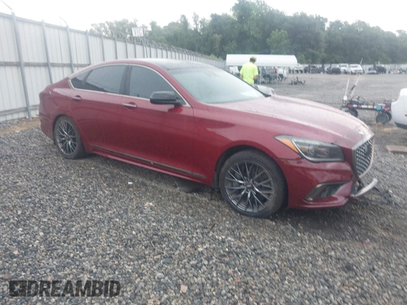 2018 Genesis G80 Sport with VIN KMHGN4JB4JU225812, listed as a IAAI auction lot 42314901 with 109,005 mi miles and . Bid and sale history available at DreamBid. Image 1.