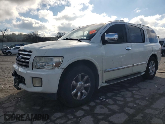 2007 Infiniti QX56 with VIN 5N3AA08A57N806639, listed as a Copart auction lot 80246444 with 210,515 mi miles and Clean Title. Bid and sale history available at carsss.com. Image 1.
