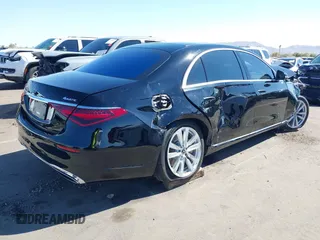 2023 Mercedes-Benz S 500 with VIN W1K6G6DB5PA171535, listed as a IAAI auction lot 41667618 with 17,382 mi miles and . Bid and sale history available at DreamBid. Image 4.