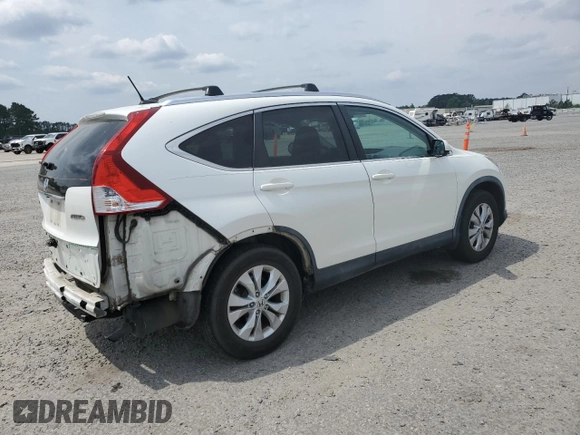 2012 Honda CR-V EX-L with VIN 5J6RM4H74CL060607, listed as a Copart auction lot 52806065 with 132,045 mi miles and Salvage Title. Bid and sale history available at carsss.com. Image 3.