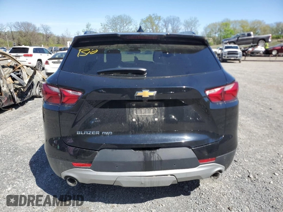 2019 Chevrolet Blazer with VIN 3GNKBGRS1KS703416, listed as a Copart auction lot 54320165 with Not provided miles and Salvage title. Bid and sale history available at DreamBid. Image 6.