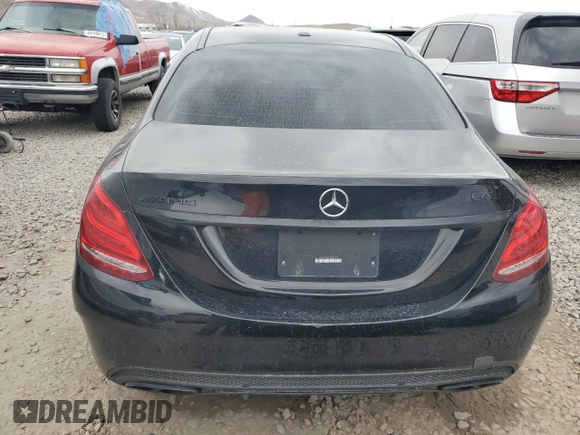 2017 Mercedes-Benz C 43 AMG with VIN 55SWF6EB6HU192204, listed as a Copart auction lot 48478805 with 83,487 mi miles and Salvage Title. Bid and sale history available at DreamBid. Image 6.