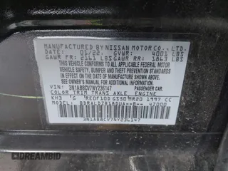 2022 Nissan Sentra SV z VIN 3N1AB8CV7NY236147, wystawiony jako IAAI lot #41938553 z przebiegiem 32 973 mil mil oraz . Historia ofert i sprzedaży dostępna na DreamBid. Obrazek 9.