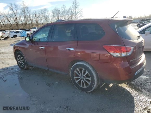 2014 Nissan Pathfinder S with VIN 5N1AR2MN6EC664882, listed as a Copart auction lot 42827975 with 174,013 mi miles and Salvage Title. Bid and sale history available at carsss.com. Image 2.
