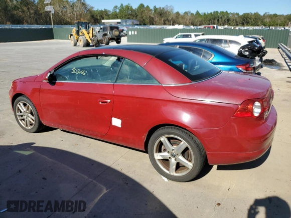 2007 Volkswagen Eos 2.0T with VIN WVWDA71F87V043699, listed as a Copart auction lot 75247614 with 103,666 mi miles and Salvage Title. Bid and sale history available at DreamBid. Image 2.