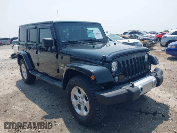 2014 Jeep Wrangler Unlimited Sahara with VIN 1C4BJWEG0EL273086, listed as a IAAI auction lot 42340938 with 121,448 mi miles and . Bid and sale history available at DreamBid. Image 1.