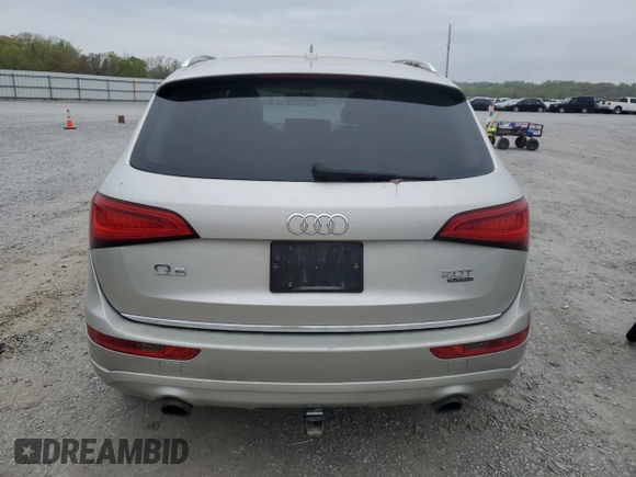 2016 Audi Q5 Premium with VIN WA1C2AFP1GA140896, listed as a Copart auction lot 51524295 with 0 mi miles and Salvage Title. Bid and sale history available at carsss.com. Image 6.