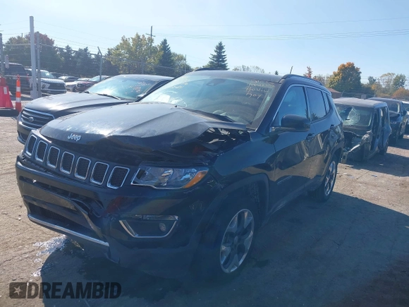 2021 Jeep Compass Limited with VIN 3C4NJDCB0MT575716, listed as a IAAI auction lot 40622338 with 47,057 mi miles and . Bid and sale history available at carsss.com. Image 2.