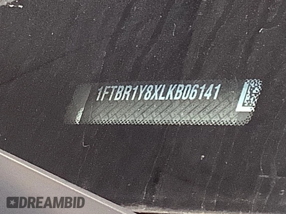 2020 Ford Transit Cargo z VIN 1FTBR1Y8XLKB06141, wystawiony jako IAAI lot #42642640 z przebiegiem 123 417 mil mil oraz . Historia ofert i sprzedaży dostępna na DreamBid. Obrazek 8.