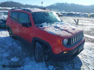2018 Jeep Renegade Sport with VIN ZACCJBAB3JPH51434, listed as a IAAI auction lot 41256953 with 83,441 mi miles. Bid and sale history available at carsss.com. Image 1.