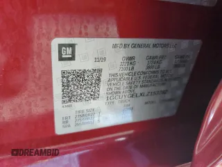 2020 Chevrolet Silverado 1500 LTZ with VIN 1GCUYGELXLZ153782, listed as a Copart auction lot 46898005 with 87,331 mi miles and Non Repairable. Bid and sale history available at DreamBid. Image 13.