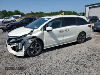 2019 Honda Odyssey Touring z VIN 5FNRL6H81KB051846, wystawiony jako Copart lot #58723015 z przebiegiem 68 142 mil mil oraz Szkoda całkowita • Salvage title. Historia ofert i sprzedaży dostępna na DreamBid. Obrazek 1.