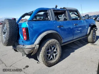 2021 Ford Bronco with VIN 1FMEE5DH6MLA74091, listed as a Copart auction lot 46137495 with 54,780 mi miles and Salvage Title. Bid and sale history available at carsss.com. Image 3.