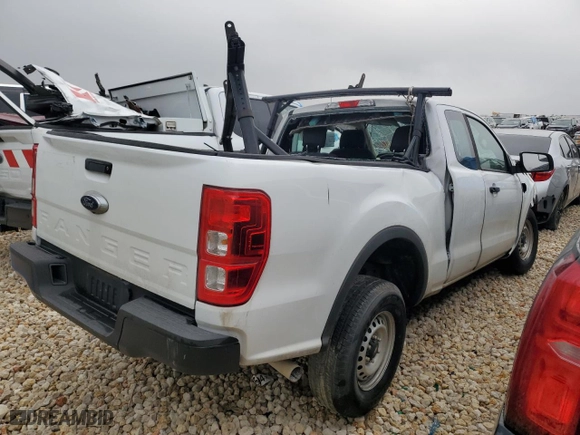 2022 Ford Ranger XL with VIN 1FTER1EH0NLD49598, listed as a Copart auction lot 76036554 with 0 mi miles and Salvage Title. Bid and sale history available at carsss.com. Image 3.