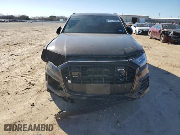 2022 Audi Q7 Premium Plus with VIN WA1LJBF74ND017937, listed as a Copart auction lot 43745035 with 22,989 mi miles and Salvage title. Bid and sale history available at DreamBid. Image 5.