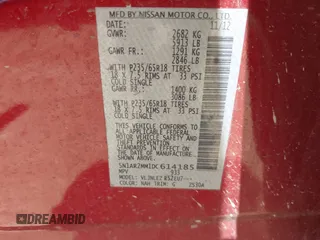 2013 Nissan Pathfinder SV with VIN 5N1AR2MM1DC614185, listed as a IAAI auction lot 42037843 with 165,453 mi miles. Bid and sale history available at carsss.com. Image 9.