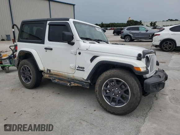 2021 Jeep Wrangler 80th Anniversary with VIN 1C4HJXAG1MW721452, listed as a Copart auction lot 62349904 with 40,677 mi miles and Salvage Title. Bid and sale history available at DreamBid. Image 4.