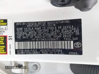 2018 Toyota Camry LE z VIN 4T1B11HK2JU096477, wystawiony jako IAAI lot #42043367 z przebiegiem 116 915 mil mil oraz . Historia ofert i sprzedaży dostępna na DreamBid. Obrazek 9.
