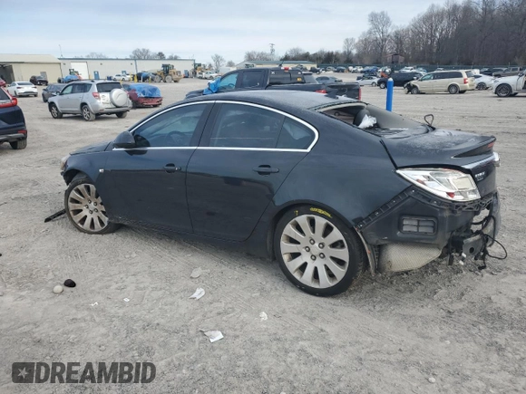 2011 Buick Regal CXL Turbo TO7 with VIN W04G15GV5B1078355, listed as a Copart auction lot 89405175 with 171,231 mi miles and Salvage Title. Bid and sale history available at carsss.com. Image 2.