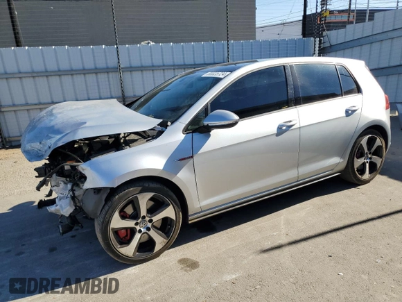 2016 Volkswagen Golf GTI SE w/Performance Pkg with VIN 3VW547AU0GM070641, listed as a Copart auction lot 80025724 with 57,958 mi miles and Salvage Title. Bid and sale history available at carsss.com. Image 1.