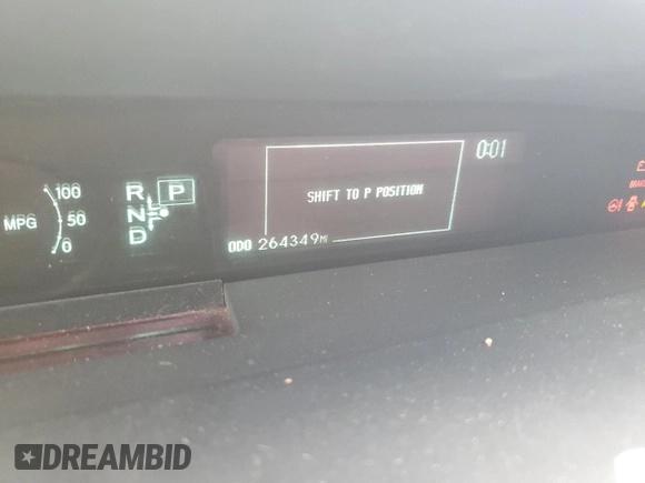 2010 Toyota Prius II with VIN JTDKN3DU5A0107250, listed as a Copart auction lot 56851835 with 264,349 mi miles and Salvage Title. Bid and sale history available at DreamBid. Image 9.