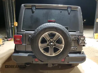 2022 Jeep Wrangler Unlimited Sahara with VIN 1C4HJXEG1NW109232, listed as a Copart auction lot 47986955 with 38,248 mi miles and Salvage title. Bid and sale history available at DreamBid. Image 6.