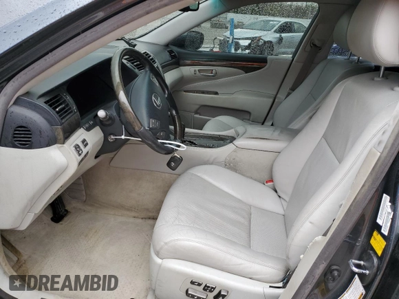 2007 Lexus LS 460 with VIN JTHBL46F075041503, listed as a Copart auction lot 50299465 with 192,076 mi miles and Salvage Title. Bid and sale history available at DreamBid. Image 7.