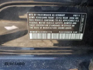 2012 Volkswagen Golf TDI z VIN WVWDM7AJ2CW091179, wystawiony jako Copart lot #52927105 z przebiegiem 198 426 mil mil oraz Szkoda całkowita • Salvage title. Historia ofert i sprzedaży dostępna na DreamBid. Obrazek 14.
