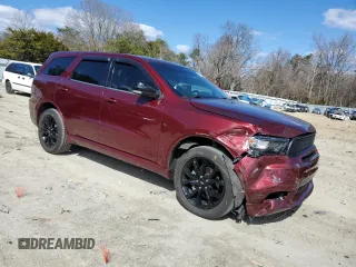 2020 Dodge Durango GT Plus with VIN 1C4RDJDG1LC186112, listed as a Copart auction lot 47263365 with 110,266 mi miles and Salvage title. Bid and sale history available at DreamBid. Image 4.
