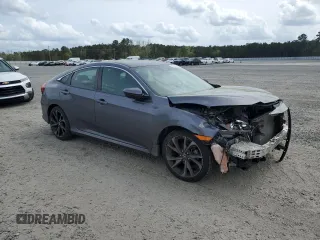 2020 Honda Civic Sedan Sport with VIN 2HGFC2F86LH526581, listed as a Copart auction lot 51692295 with 38,778 mi miles and Salvage Title. Bid and sale history available at carsss.com. Image 4.