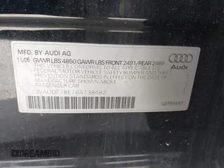2006 Audi A4 2.0T with VIN WAUDF78E76A138482, listed as a IAAI auction lot 41660726 with 178,497 mi miles and . Bid and sale history available at DreamBid. Image 9.