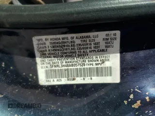 2010 Honda Odyssey EX with VIN 5FNRL3H48AB057539, listed as a Copart auction lot 55380315 with 142,744 mi miles and Clean Title. Bid and sale history available at carsss.com. Image 13.