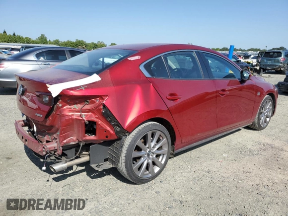 2022 Mazda 3 Carbon Edition z VIN JM1BPACL2N1506916, wystawiony jako Copart lot #54924185 z przebiegiem 71 622 mil mil oraz Szkoda całkowita • Salvage title. Historia ofert i sprzedaży dostępna na DreamBid. Obrazek 3.
